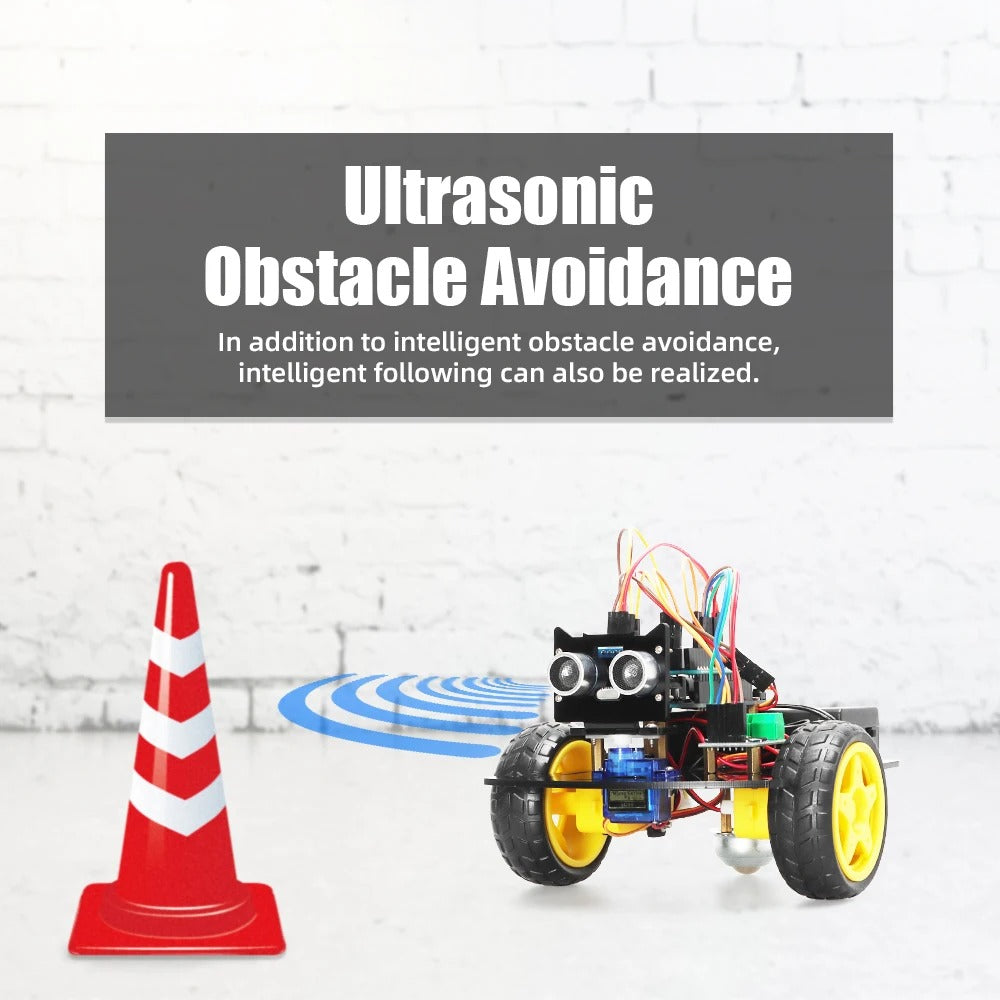 Tscinbuny ZYC0057 Smart Robot Car Kit with 2WD Development Platform – Programmable Educational Robotics Kit for Arduino & Maker Projects