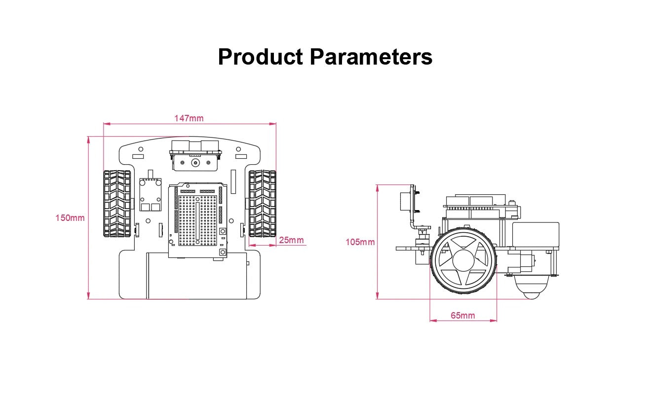 Tscinbuny ZYC0057 Smart Robot Car Kit with 2WD Development Platform – Programmable Educational Robotics Kit for Arduino & Maker Projects