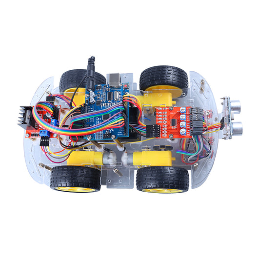 Tscinbuny ZYC0063 Smart Robot Car Kit with 4WD Wireless Control – DIY C/C++ Programmable Robotics Starter Kit for STEM Education & ArduIDE Learning