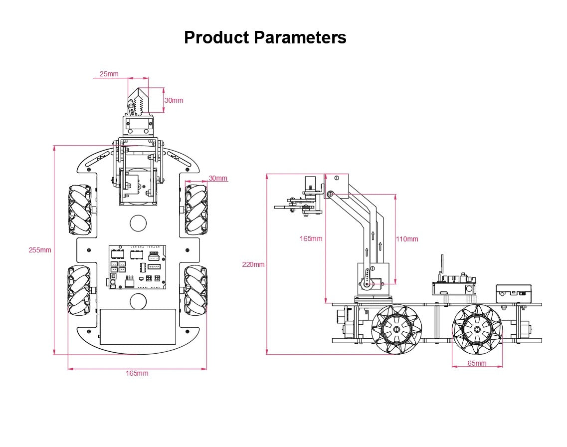 Tscinbuny ZYC0072 Smart Robot Car Kit with Mechanical Arm & APP Control – Electronic Programmable Educational Robotics Set for Arduino Learning