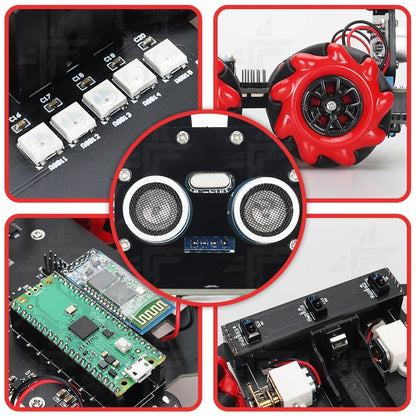 Tscinbuny ZYC0087 Smart Robot Car Kit with Pico RP2040 Controller – 4WD Open-Source Rabbit Robot for Education & Maker Projects