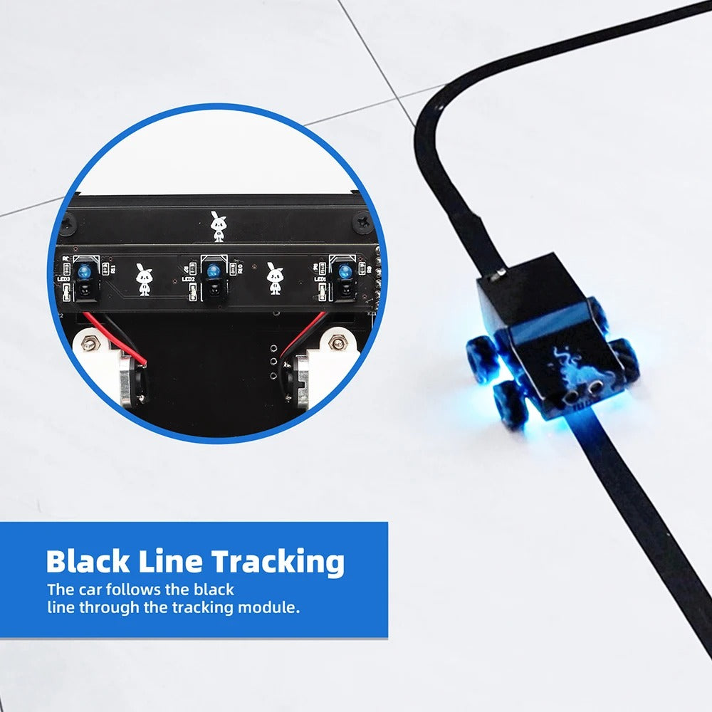 Tscinbuny ZYC0088 Smart Robot Car Kit with 4WD Mecanum Wheels – Electric DIY Educational Robotics Project for Arduino Learning