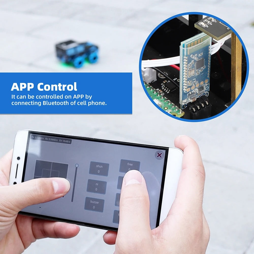 Tscinbuny ZYC0088 Smart Robot Car Kit with 4WD Mecanum Wheels – Electric DIY Educational Robotics Project for Arduino Learning