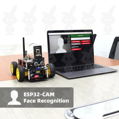 Tscinbuny ZYC0109 Smart Robot Car Kit with ESP32-CAM Module – DIY Programmable STEM Educational Robotics Starter Kit for Arduino Projects