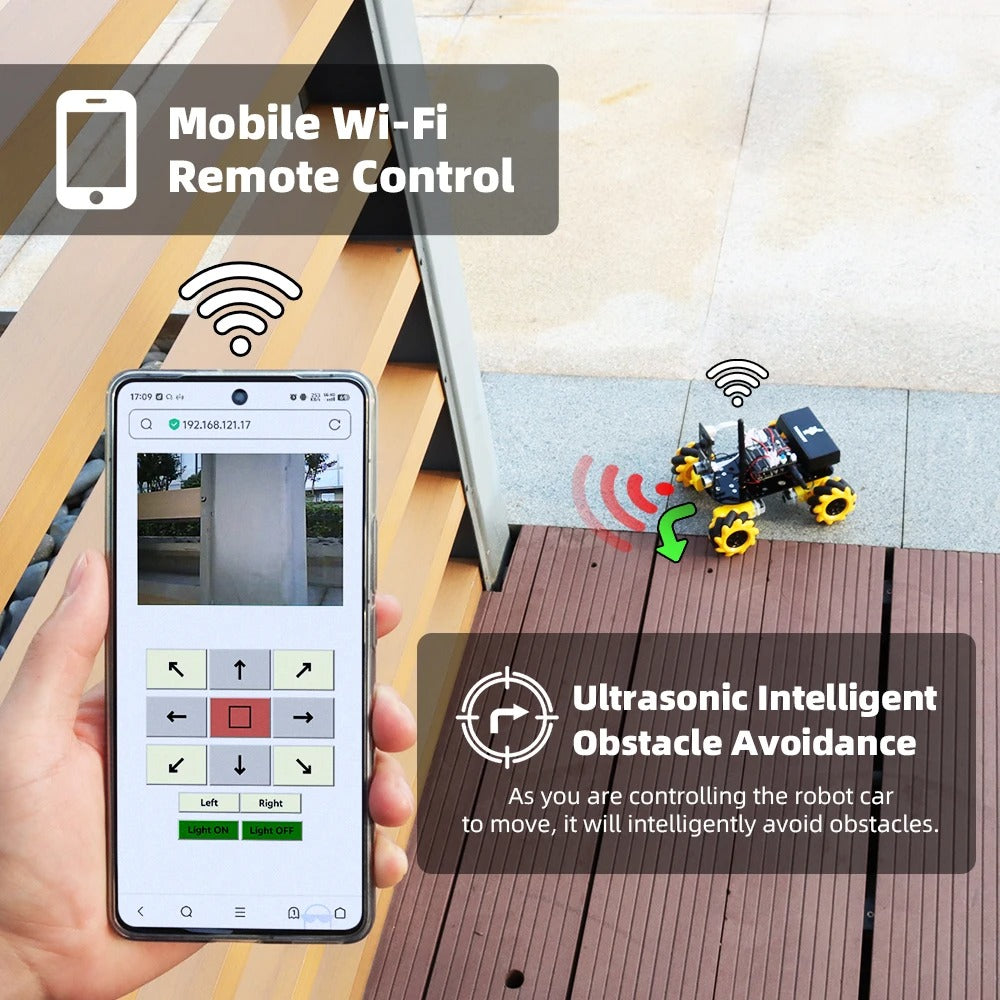 Tscinbuny ZYC0117 Smart Robot Car Kit with ESP32-CAM Module – High-Quality Programmable Educational Robotics Kit for Arduino Projects