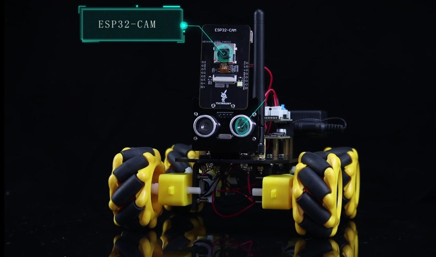 Tscinbuny ZYC0117 Smart Robot Car Kit with ESP32-CAM Module – High-Quality Programmable Educational Robotics Kit for Arduino Projects