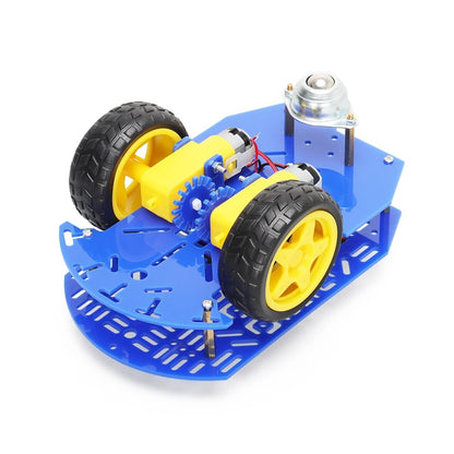 Tscinbuny ZYC0121 Smart Robot Car Kit with 2WD Acrylic Blue Chassis – DIY Accessories Set for Arduino Remote Control Car Projects