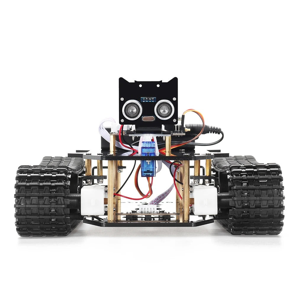 Tscinbuny ZYC0201 Smart Robot Car Kit with Crawler Wheels & Basic Functions – ESP32-WROOM32 Development Board Robot for Arduino Education Projects