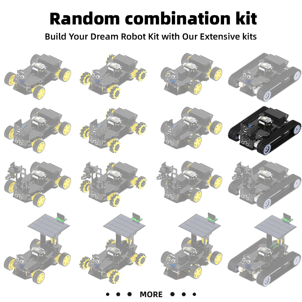 Tscinbuny ZYC0202 Smart Robot Car Kit with Crawler Wheels & Camera – ESP32-WROOM32 Programmable Robot Car for Arduino Learning Projects