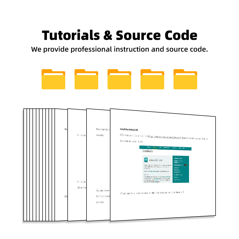 Tscinbuny ZYC0212 Smart Robot Car Kit with Rubber Wheels & Basic Functions – ESP32-WROOM32 Development Board Educational Robot for Arduino Learning