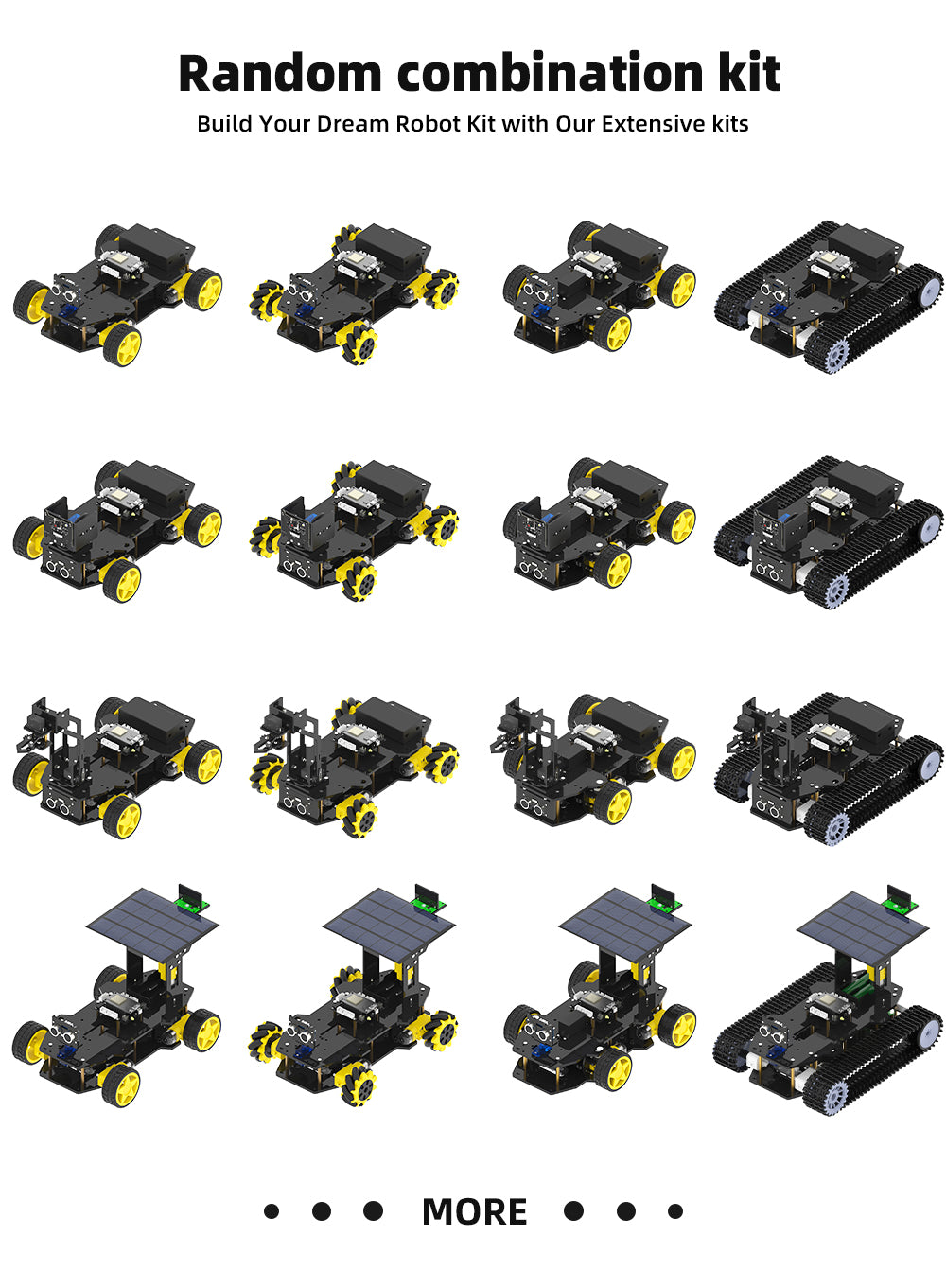 Tscinbuny ZYC0215 Smart Robot Car Kit with Wireless Ackermann Wheels – Camera Car featuring ESP32-WROOM32 Development Board for Arduino Learning