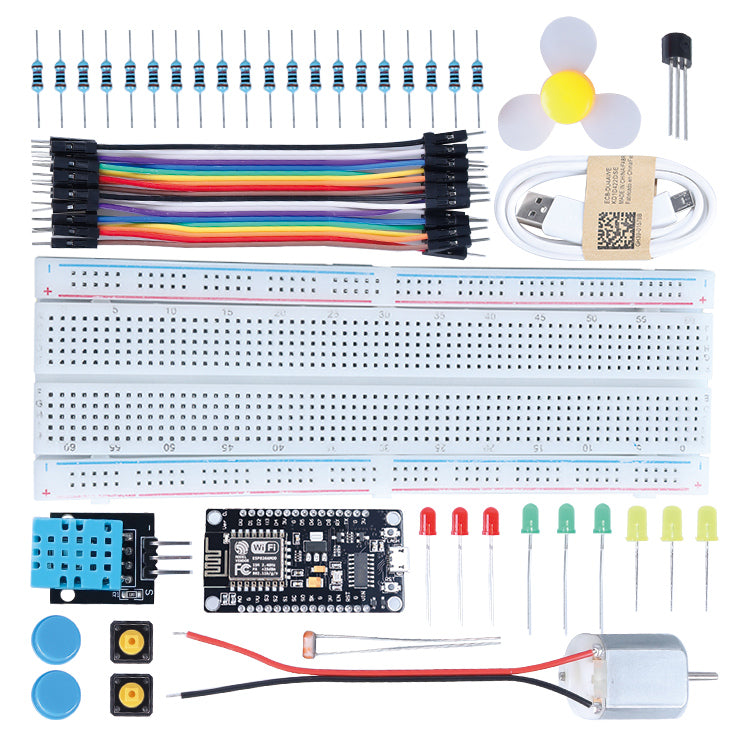 Tscinbuny ZYE0003 Starter Kit with ESP8266 IoT Development Board – Wireless WiFi Learning Kit for Arduino Programming & STEM Education