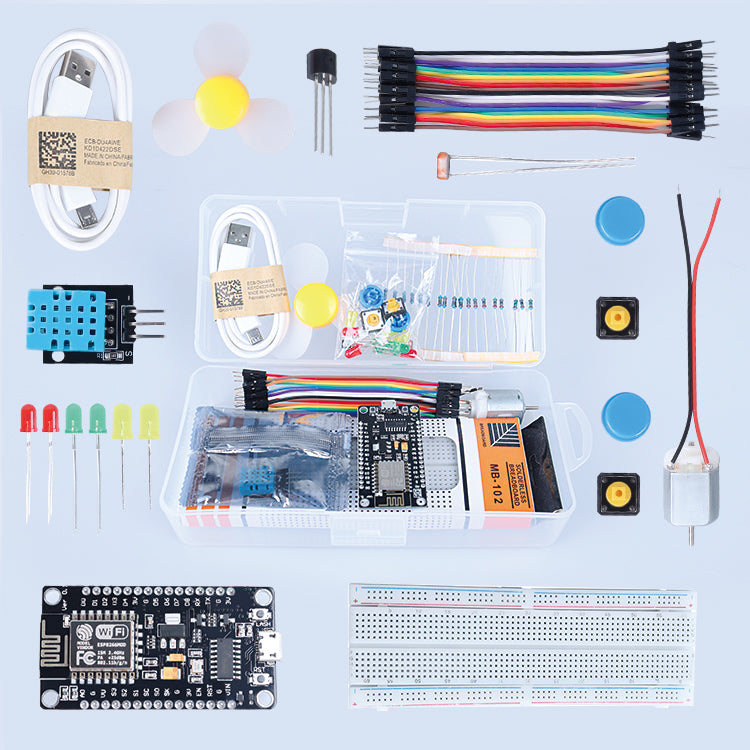 Tscinbuny ZYE0003 Starter Kit with ESP8266 IoT Development Board – Wireless WiFi Learning Kit for Arduino Programming & STEM Education