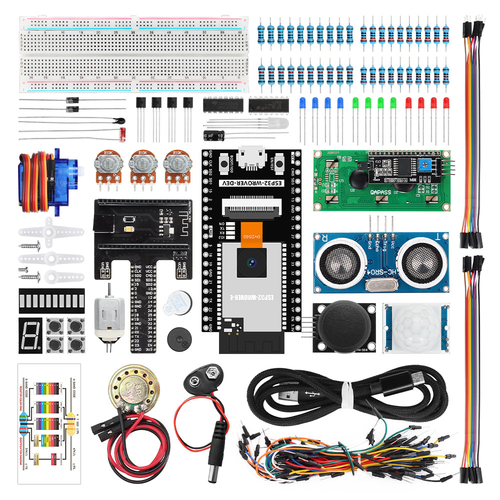 Tscinbuny ZYE0007 Starter Kit with ESP32-WROVER WiFi – DIY IoT Electronic Module & Development Kit for Arduino Programming Projects