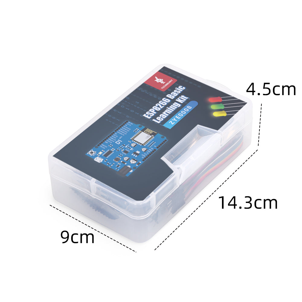 ZYE0008 Starter Kit with 328P Controller & ESP8266 WiFi Module – DIY Electronics Learning Kit for Arduino STEM Education Projects