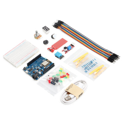 ZYE0008 Starter Kit with 328P Controller & ESP8266 WiFi Module – DIY Electronics Learning Kit for Arduino STEM Education Projects