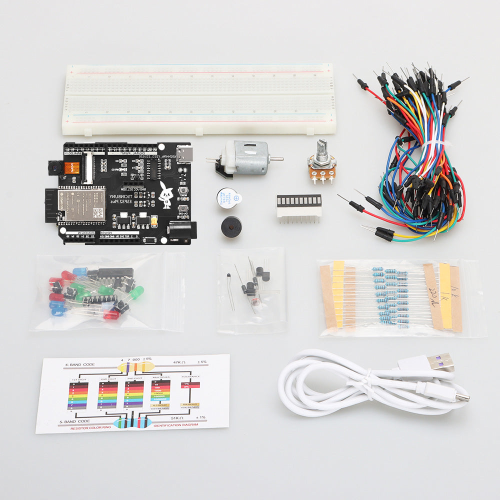 Tscinbuny ZYE0012 Starter Kit with ESP32 PLUS Development Board – AI IoT Learning Kit for Arduino STEM Education Projects