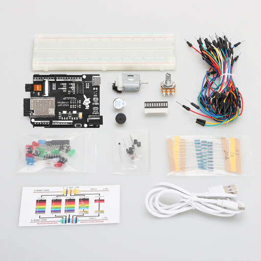 Tscinbuny ZYE0012 Starter Kit with ESP32 PLUS Development Board – AI IoT Learning Kit for Arduino STEM Education Projects