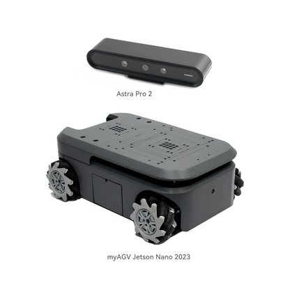 Elephant Robotics myAGV 2023 Jetson Nano - Mobile Chassis Autonomous Navigation Robot Kit 2D/3D Mapping, Smart 4-Wheel Drive Vehicle with Gamepad