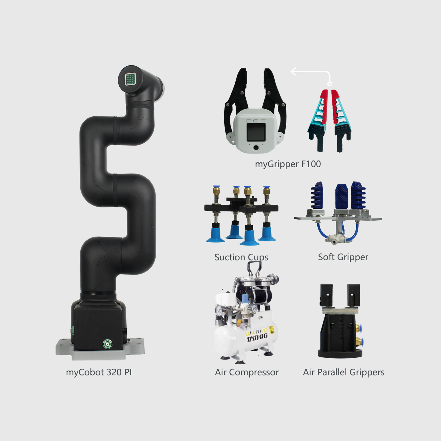 myCobot 320 2022 All-in-one Suite 6 DOF Collaborative Robotic Arm (with Flat Base)