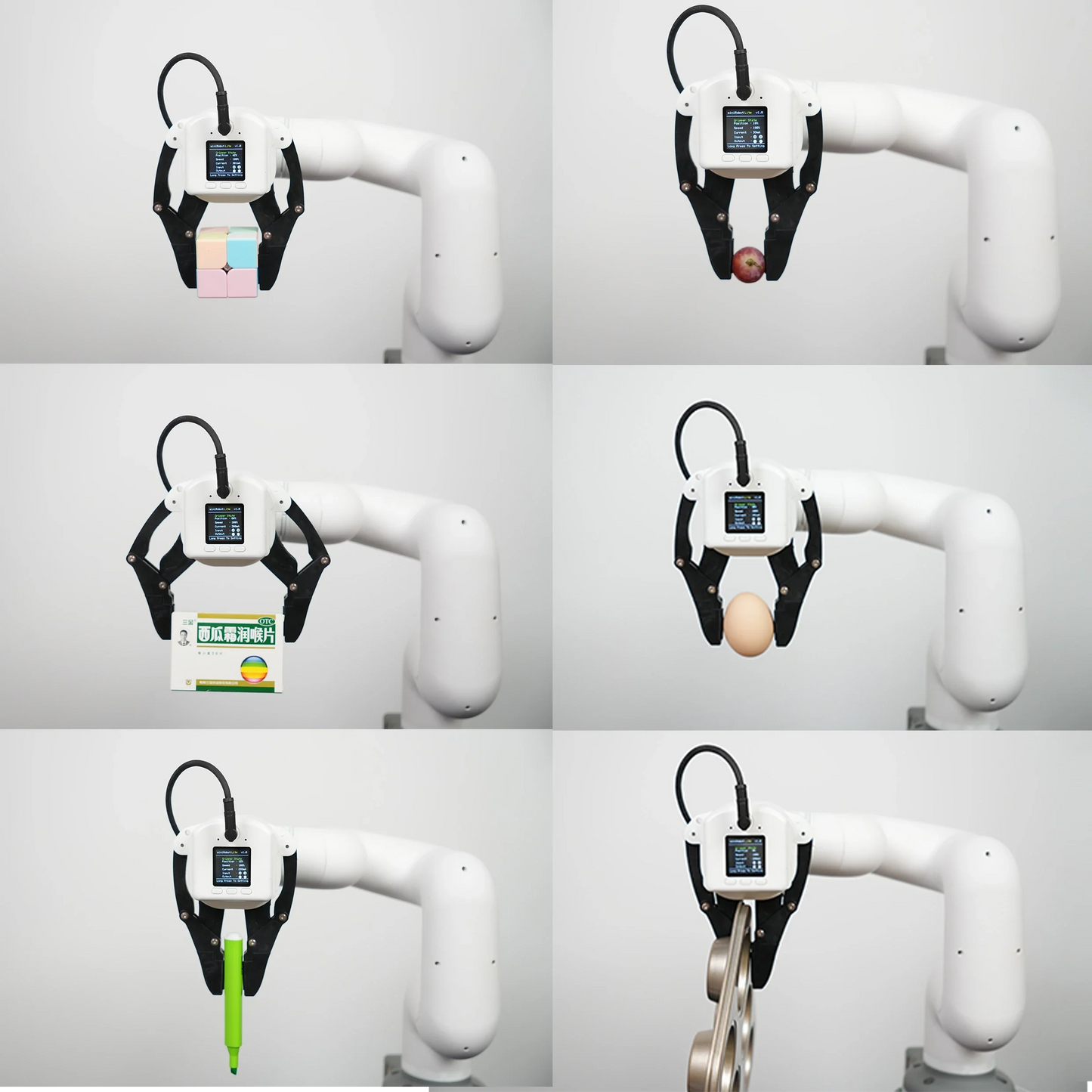 myGripper F100 Force-Controlled Gripper for Cobot 320/Pro 630/Mercury Series, 2-in-1 Design with Bonus Flexible Fingertips (Replaceable)
