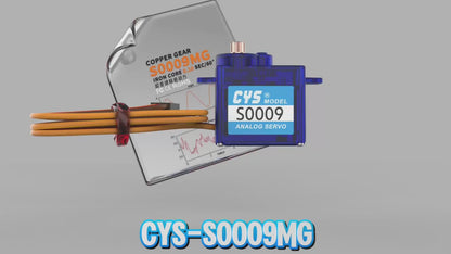 Micro Servo CYS-0009MG High-Efficiency 1.2kg Torque Encoder Metal Iron Core Induction Magnet Micro Gimbal Motor for Camera RC Parts