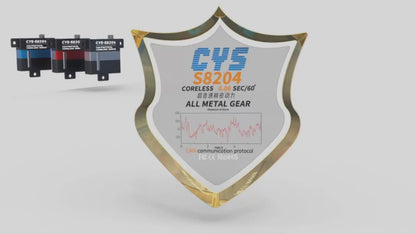 Helicopter Servo CYS CYS-S8204-02 Digital Coreless Wing Servo-Metal Construction Waterproof RC Airplane Parts with Exposed Motor