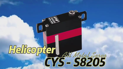 Helicopter Servo CYS-S8205-02 Full Metal Case Coreless Wing Servo Drones Waterproof Steel Gear RC Airplane & Boat Parts Exposed Motor Wing Servo